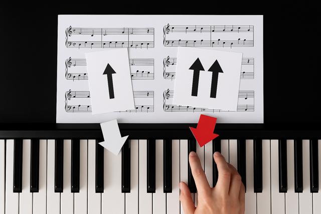 arrow card piano training