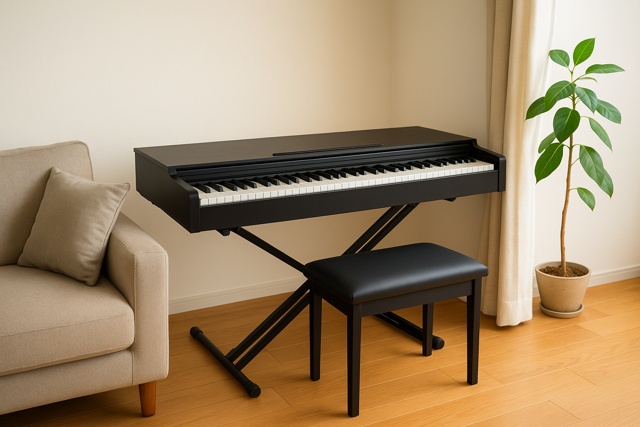 digital-piano-stand-livingroom