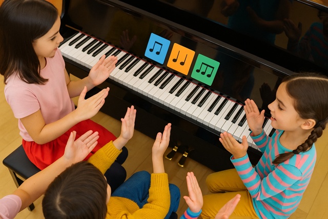 kids piano rhythm learning