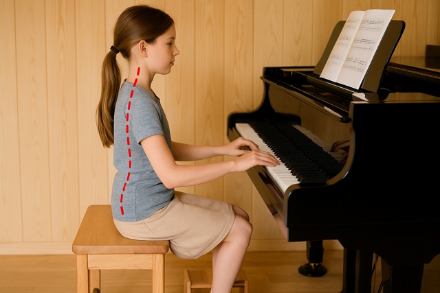 piano posture sitting guide