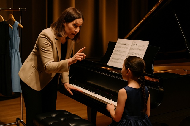 piano teacher student lesson